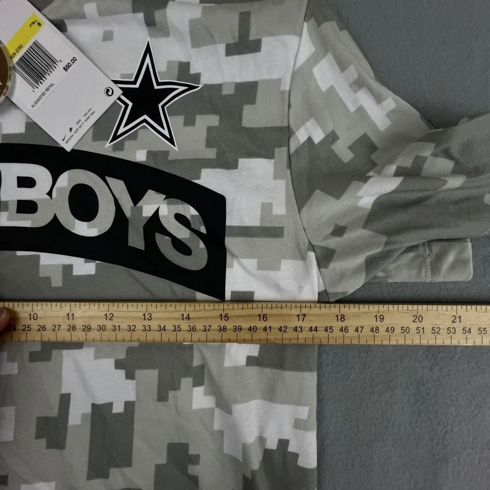 Dallas Cowboys Shirt Mens Small NFL Football Nike Salute To Service‎ Camo NEW